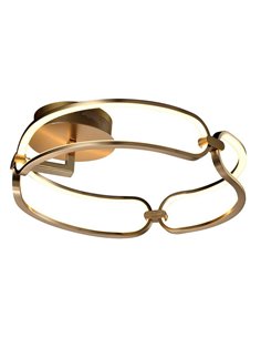 Plafón de techo COLETTE LED 37W 3330 lm difusor opal IP20 Ø47cm Oro rosa