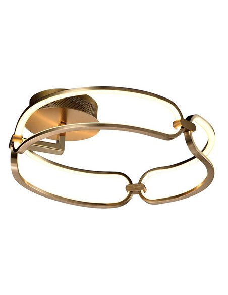 Plafonnier LED COLETTE 37W 3330 lm Diffuseur Opale IP20 Ø47cm Or Rose