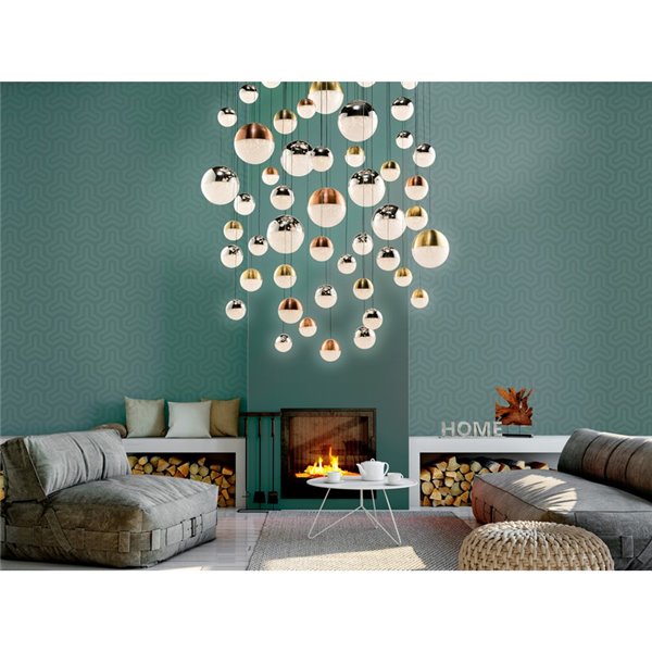 Lámpara de techo SPHERE Ø140 LED 288W 18720 lm 55 luces Bluetooth dimable IP20 Cromo