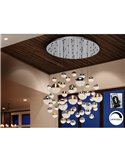 Lámpara de techo SPHERE Ø140 LED 288W 18720 lm 55 luces Bluetooth dimable IP20 Cromo