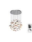 Lámpara de techo SPHERE Ø140 LED 288W 18720 lm 55 luces Bluetooth dimable IP20 Cromo