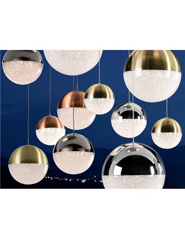Lámpara de techo SPHERE Ø140 LED 288W 18720 lm 55 luces Bluetooth dimable IP20 Cromo