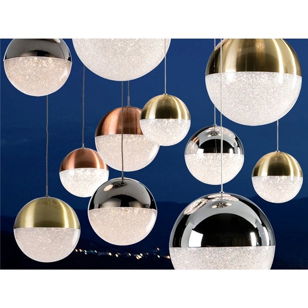 Lámpara de techo SPHERE Ø140 LED 288W 18720 lm 55 luces Bluetooth dimable IP20 Cromo