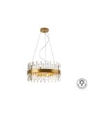 Suspension GRACE Ø55cm LED 4W 5600 lm 14 lumières Style prisme cristal IP20 Or