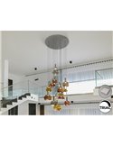 Lámpara de techo CHARLIZE 16 luces LED 96W 3520 lm cristal de colores dimable IP20 Cromo
