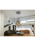 Lámpara de techo CHARLIZE 16 luces LED 96W 3520 lm cristal de colores dimable IP20 Cromo