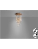 Lámpara de techo COLETTE Ø60cm LED 182W 16380 lm 14 luces dimable con APP Tuya RF, Oro rosa