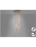 Lámpara de techo COLETTE Ø60cm LED 182W 16380 lm 14 luces dimable con APP Tuya RF, Oro rosa