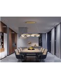 Lámpara colgante decorativa VELAS LED 21W 1200 lm difusor microimpreso IP20 Oro mate