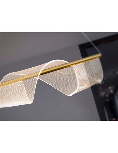 Lámpara colgante decorativa VELAS LED 21W 1200 lm difusor microimpreso IP20 Oro mate