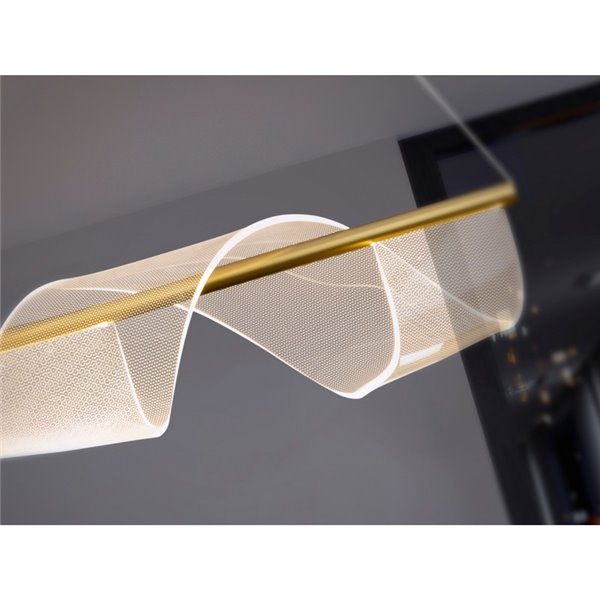 Suspension décorative CANDLES LED 21W 1200 lm diffuseur micro-imprimé IP20 Or mat