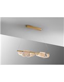 Lámpara colgante decorativa VELAS LED 21W 1200 lm difusor microimpreso IP20 Oro mate