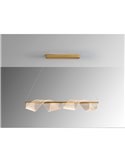 Lámpara colgante decorativa VELAS LED 21W 1200 lm difusor microimpreso IP20 Oro mate
