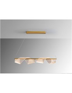 Lámpara colgante decorativa VELAS LED 21W 1200 lm difusor microimpreso IP20 Oro mate 2