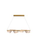 Lámpara colgante decorativa VELAS LED 21W 1200 lm difusor microimpreso IP20 Oro mate