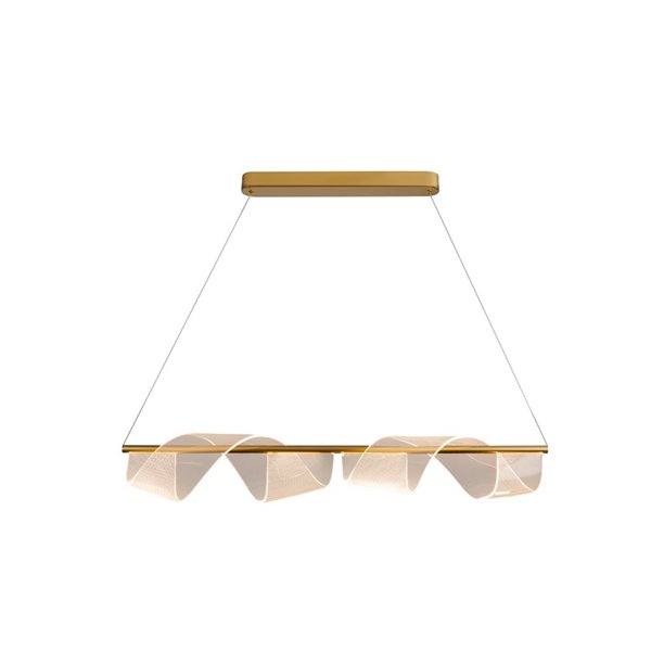 Suspension décorative CANDLES LED 21W 1200 lm diffuseur micro-imprimé IP20 Or mat