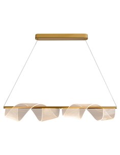 Lámpara colgante decorativa VELAS LED 21W 1200 lm difusor microimpreso IP20 Oro mate