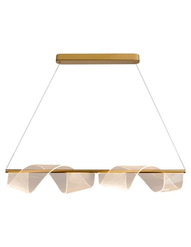 Lámpara colgante decorativa VELAS LED 21W 1200 lm difusor microimpreso IP20 Oro mate