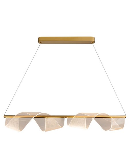 Suspension décorative CANDLES LED 21W 1200 lm diffuseur micro-imprimé IP20 Or mat