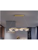 Lámpara colgante decorativa VELAS LED 21W 1200 lm difusor microimpreso IP20 Oro mate