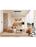 Lámpara CHARLIZE II 9 luces LED 54W 1980 lm dimable TRIAC 0-10V Bronce