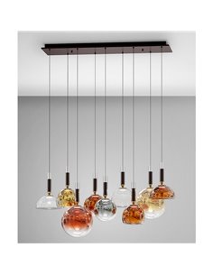 Lámpara CHARLIZE II 9 luces LED 54W 1980 lm dimable TRIAC 0-10V Bronce