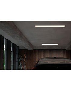 Plafonnier LED SOLID en saillie, blanc, 36 W, 3 800 lm, 90 x 120 cm, CCT 2