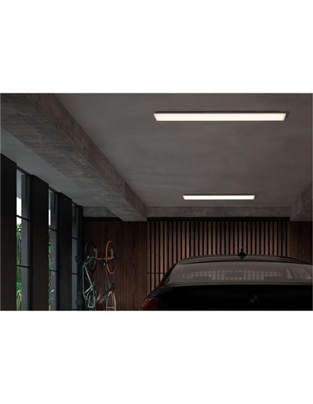 Luminária de teto LED de superfície SOLID, branca, 36W, 3800 lúmens, 90x120 cm, CCT