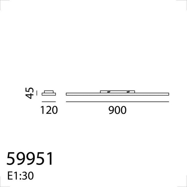 Plafonnier LED SOLID en saillie, blanc, 36 W, 3 800 lm, 90 x 120 cm, CCT