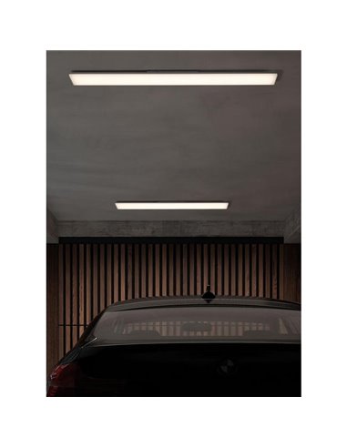 Plafonnier LED SOLID en saillie, blanc, 50 W, 5 000 lm, 120 x 120 cm, CCT
