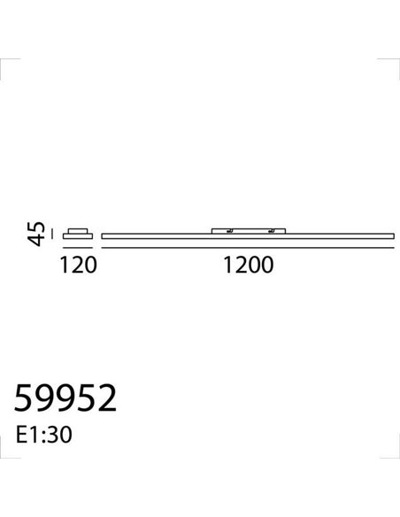 Plafón LED de superficie SOLID blanco 50W 5000 lm 120x120 cm CCT