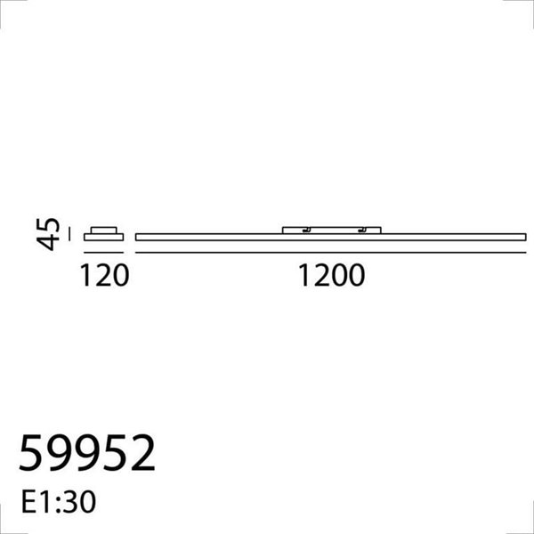 Luminária de teto LED de superfície SOLID, branca, 50W, 5000 lm, 120x120 cm, CCT