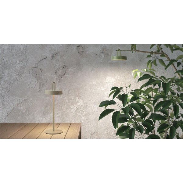 Lampe LED portable, adaptable à une utilisation sur table ou suspendue, crochet vert, 5 W 75 lm, IP44