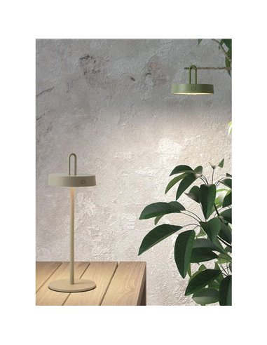 Lámpara LED portátil adaptable mesa/colgante HOOK verde 5W 75Lm IP44