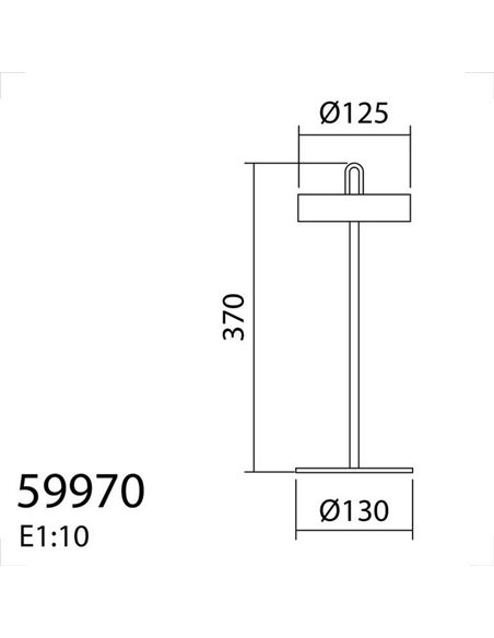 Lámpara LED portátil adaptable mesa/colgante HOOK gris 5W 75Lm IP44