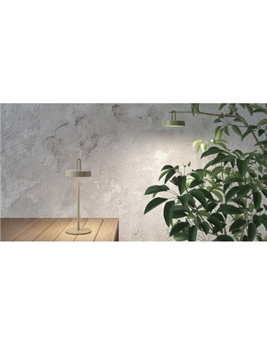 Lámpara LED portátil adaptable mesa/colgante HOOK gris 5W 75Lm IP44