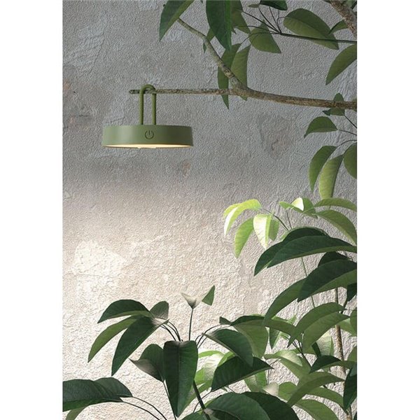 Lámpara LED adaptable mesa/colgante HOOK blanco portátil, 5W 75Lm IP44