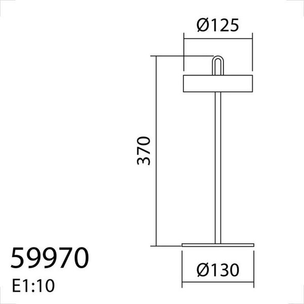 Lámpara LED adaptable mesa/colgante HOOK blanco portátil, 5W 75Lm IP44