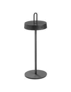 Lámpara LED adaptable mesa/colgante HOOK negro portátil, 5W 75Lm IP44