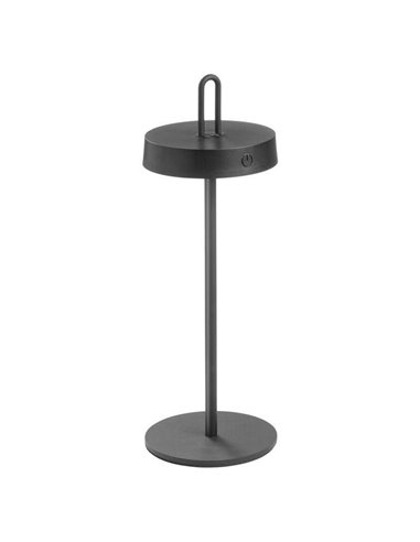 Lámpara LED adaptable mesa/colgante HOOK negro portátil, 5W 75Lm IP44