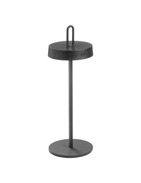 Lámpara LED adaptable mesa/colgante HOOK negro portátil, 5W 75Lm IP44