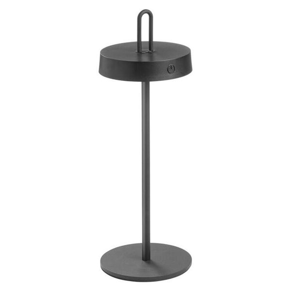 Lámpara LED adaptable mesa/colgante HOOK negro portátil, 5W 75Lm IP44