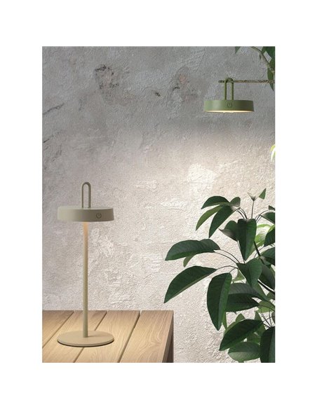 Lámpara LED adaptable mesa/colgante HOOK negro portátil, 5W 75Lm IP44
