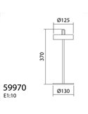Lámpara LED adaptable mesa/colgante HOOK negro portátil, 5W 75Lm IP44