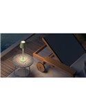 Luminária de mesa portátil PALS II LED verde 3W 200lm, CCT, bateria, IP44