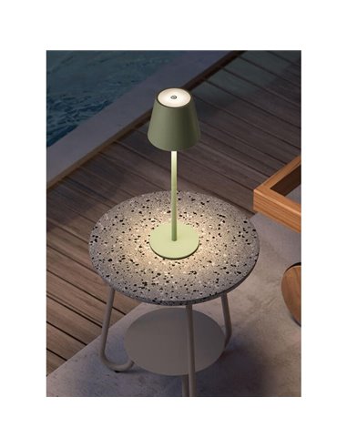 Lámpara de mesa portátil LED PALS II verde 3W 200Lm, CCT batería IP44