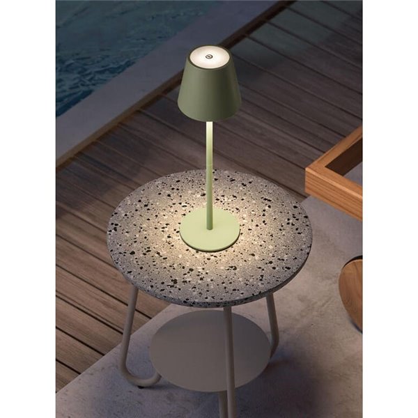 Lámpara de mesa portátil LED PALS II verde 3W 200Lm, CCT batería IP44