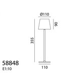 Lámpara de mesa portátil LED PALS II verde 3W 200Lm, CCT batería IP44