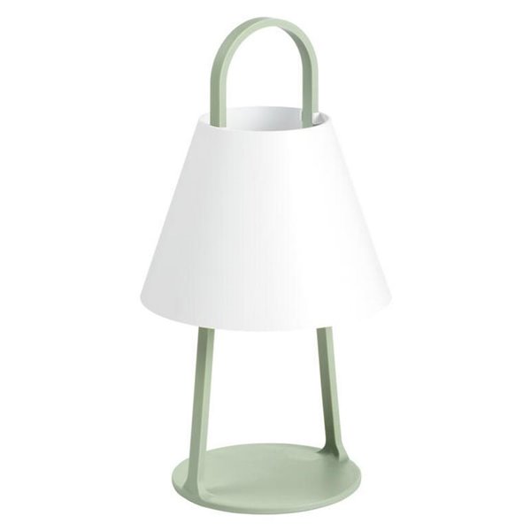 Lampe LED portable d'extérieur, verte, 5 W, 200 lm, 3 000 K, IP44, avec batterie