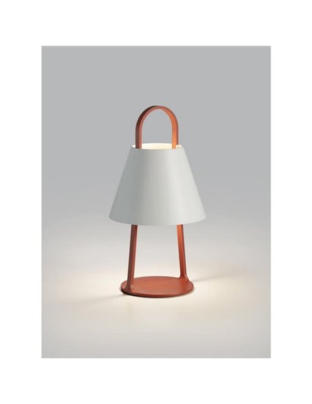 Lámpara portátil LED exterior LET terracota 5W 200Lm 3000K IP44 con batería